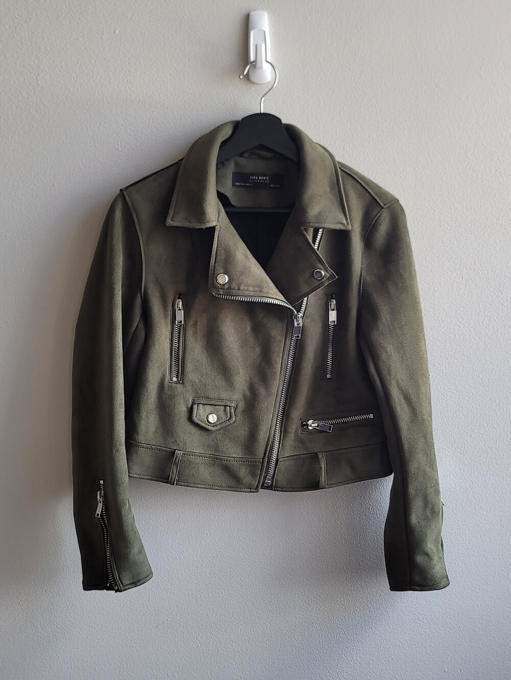Green Suede Moto Jacket